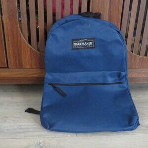 blue backpack is a TRAILMAKER Classic 17 Inch Backpack